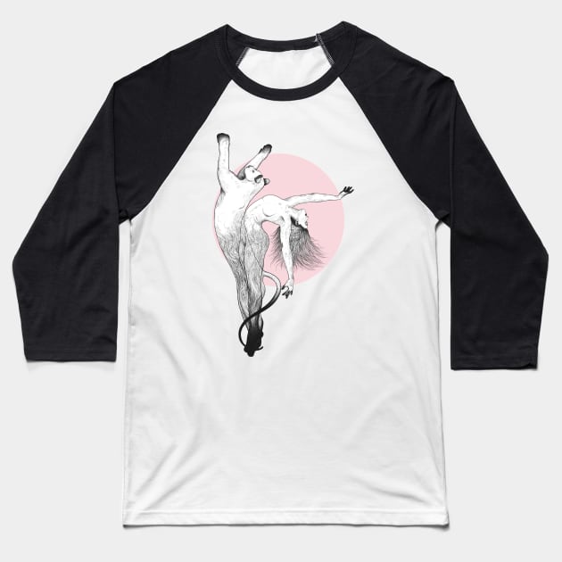 Soulmate Panther Baseball T-Shirt by kodamorkovkart